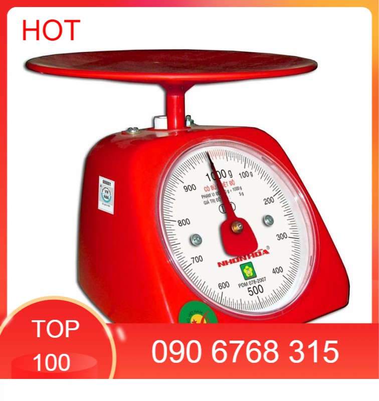 Cân nhơn hòa, cân bánh, cân đường - Cân Nhà Bếp Nhựa 1kg Mặt Tròn Nhơn Hòa - Bảo hành 12 tháng - Giao màu ngẫu nhiên