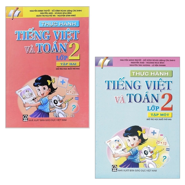 Fahasa - combo sách hay thực hành tiếng việt và toán - lớp 2: tập 1 và 2