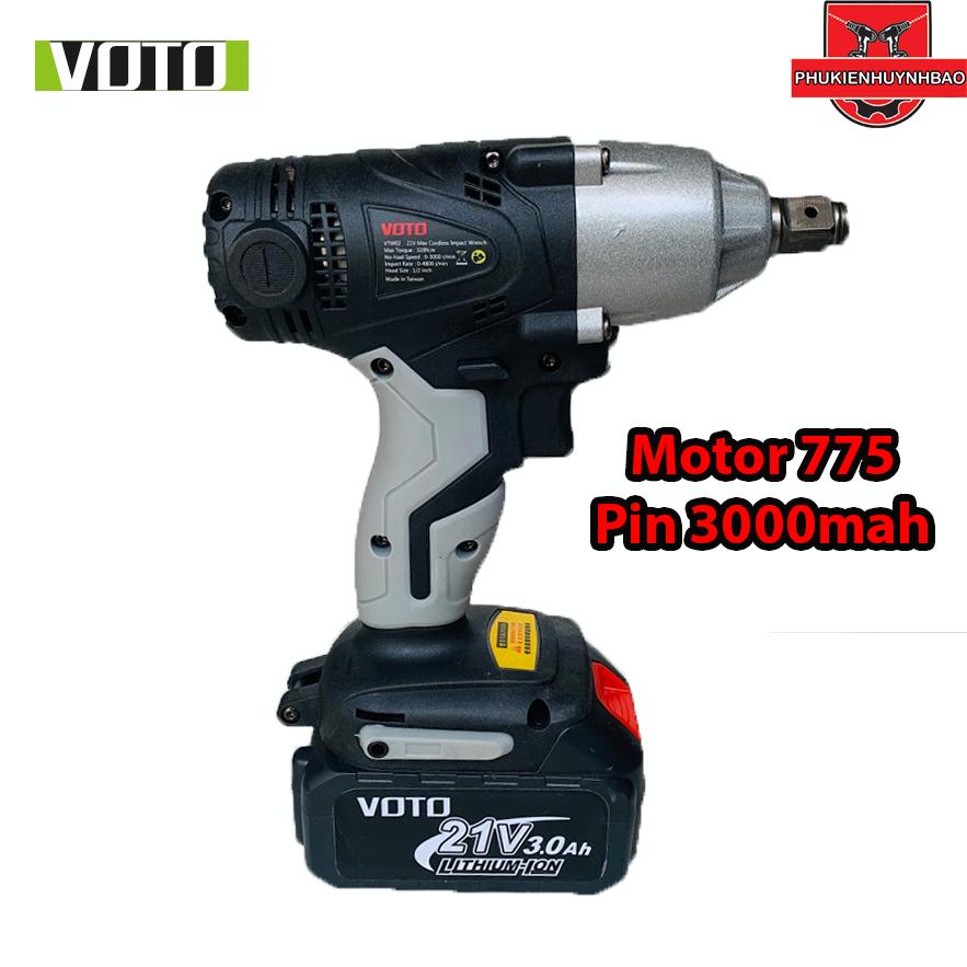 Máy Khoan Bắn Bulong 21V VOTO,1 Pin,Hộp Caton,Tặng Đầu Chuyển Bulong 1/2 Sang Bắn Vít Lục Giác,Bảo Hành 6 Tháng