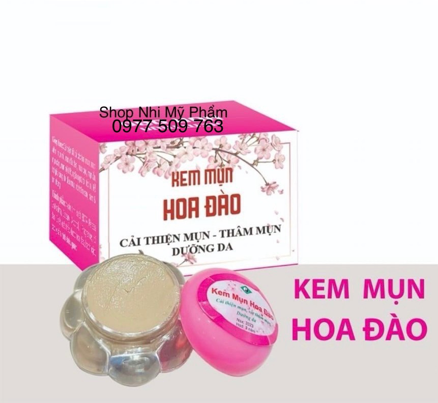 Kem Mụn Hoa Đào Sạch Sụn Mờ Thâm Trắng Da Giảm Nhờn Se Khít Chân Lông 8gr