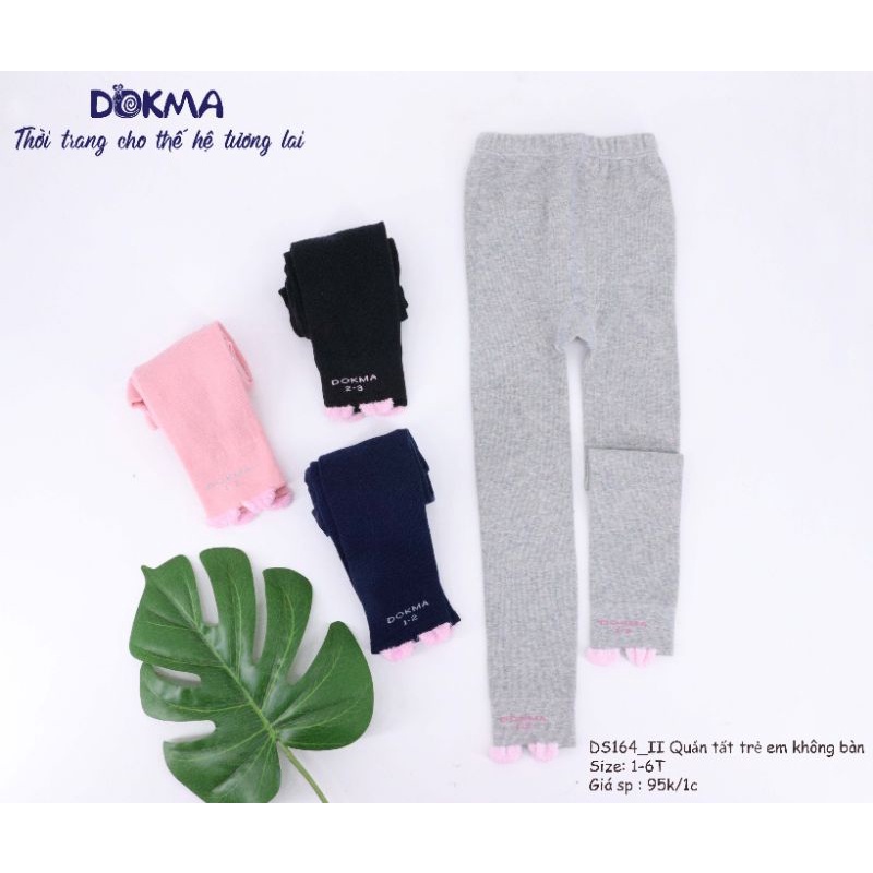 [SALE SỐC] DOKMA DS164II QUẦN TẤT TRẺ EM KHÔNG BÀN CHẤT COTTON (SIZE 1-6Y)
