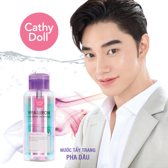 Nước tẩy trang pha dầu Cathy Doll Hyaluron Cleasing Oil in Water