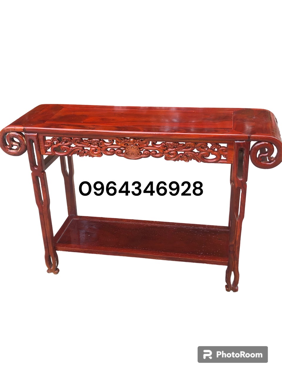 bàn trung đường gỗ gụ giác kích thước dài 127 cm rộng 40 cm cao 80 cm