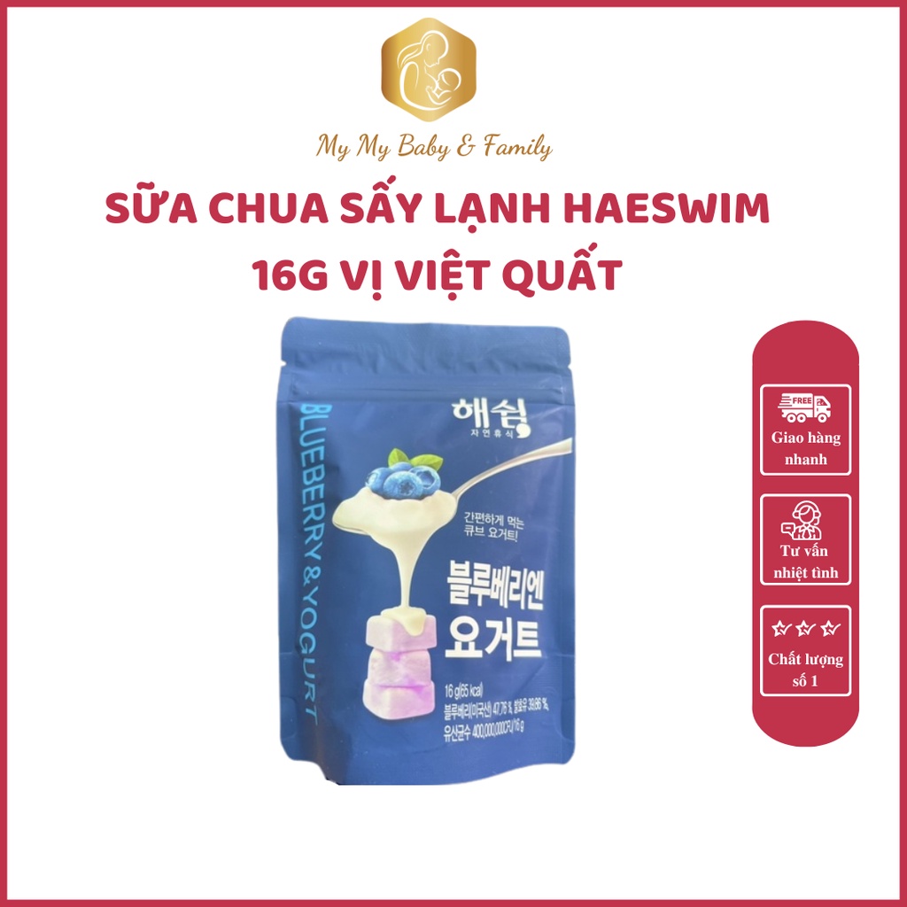 Sữa chua sấy lạnh Haeswim 16g vị việt quất