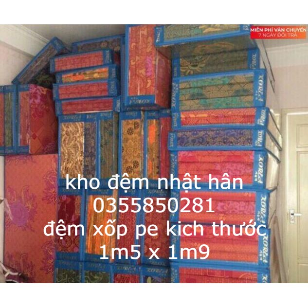đệm xốp ép PE,đệm sinh viên,đệm văn phòng đủ kích thước 1m,1m2,1m5,1m6,1m8