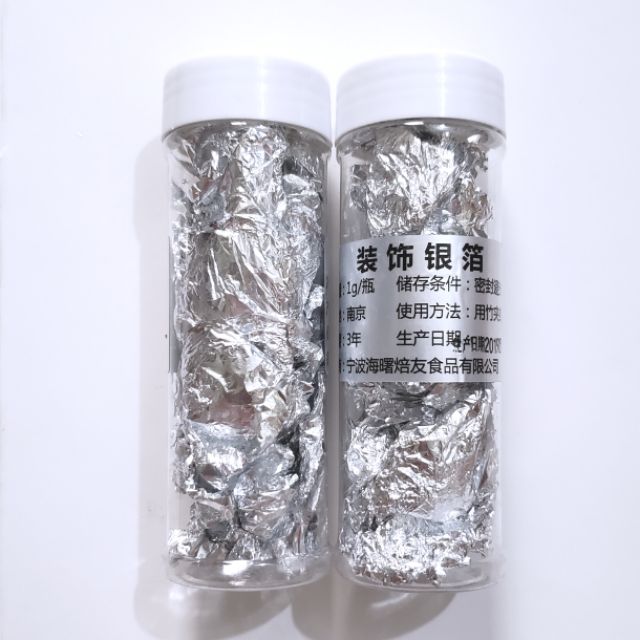 Lá bạc vụn trang trí bánh 2g ta0102