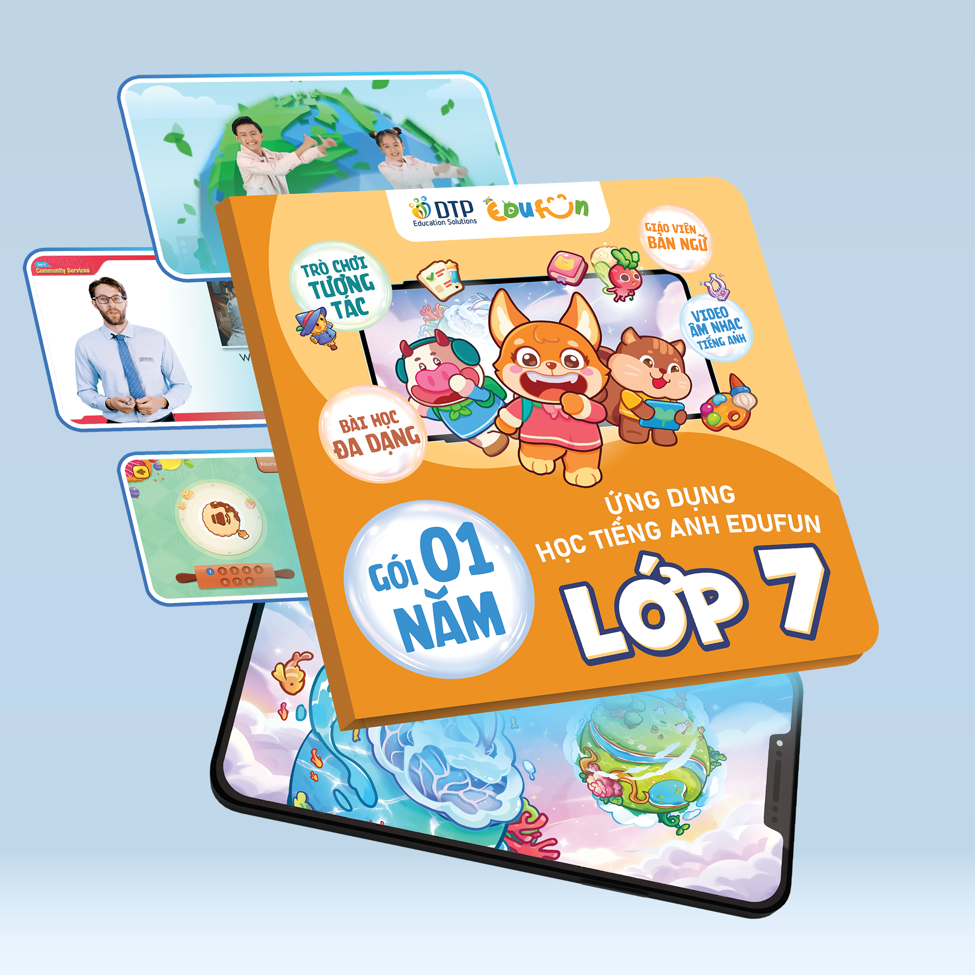 E-voucher - Edufun Premium lớp 7 - Dtpbooks