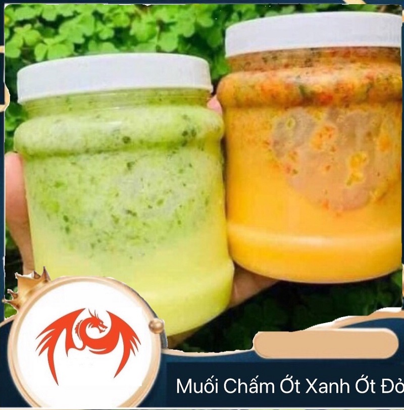 Nước chấm muối ớt xanh và ớt đỏ chấm hải sản nhon tuyệt vời - vựa khô tú sương