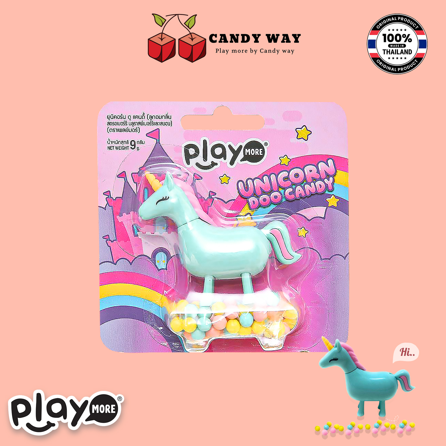 Kẹo unicorn doo playmore đồ chơi kỳ lân - gói 9g
