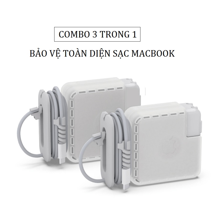 Ốp bọc bảo vệ sạc Macbook đa năng 3 trong 1