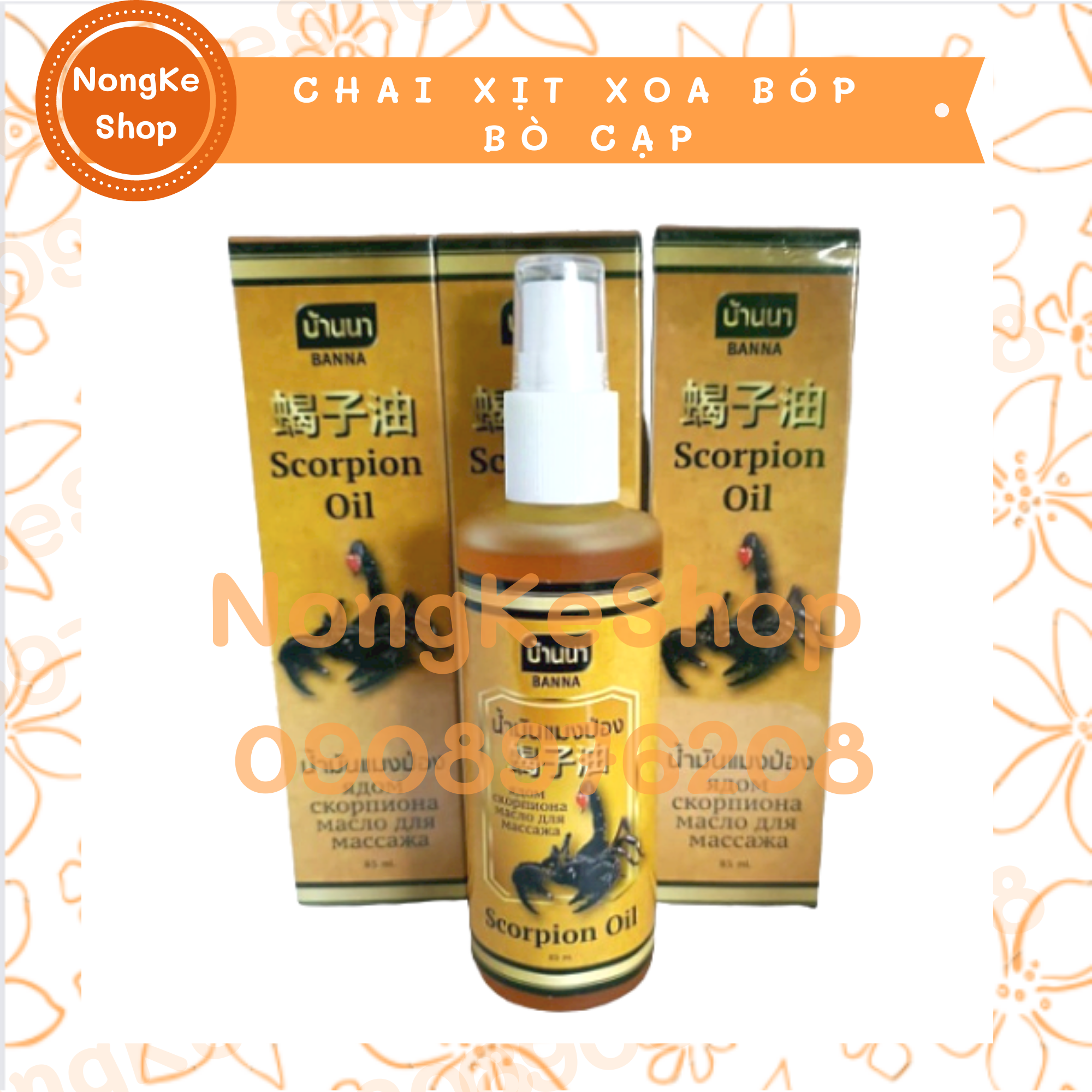 Dầu xịt xoa bóp bọ cạp Thái Lan