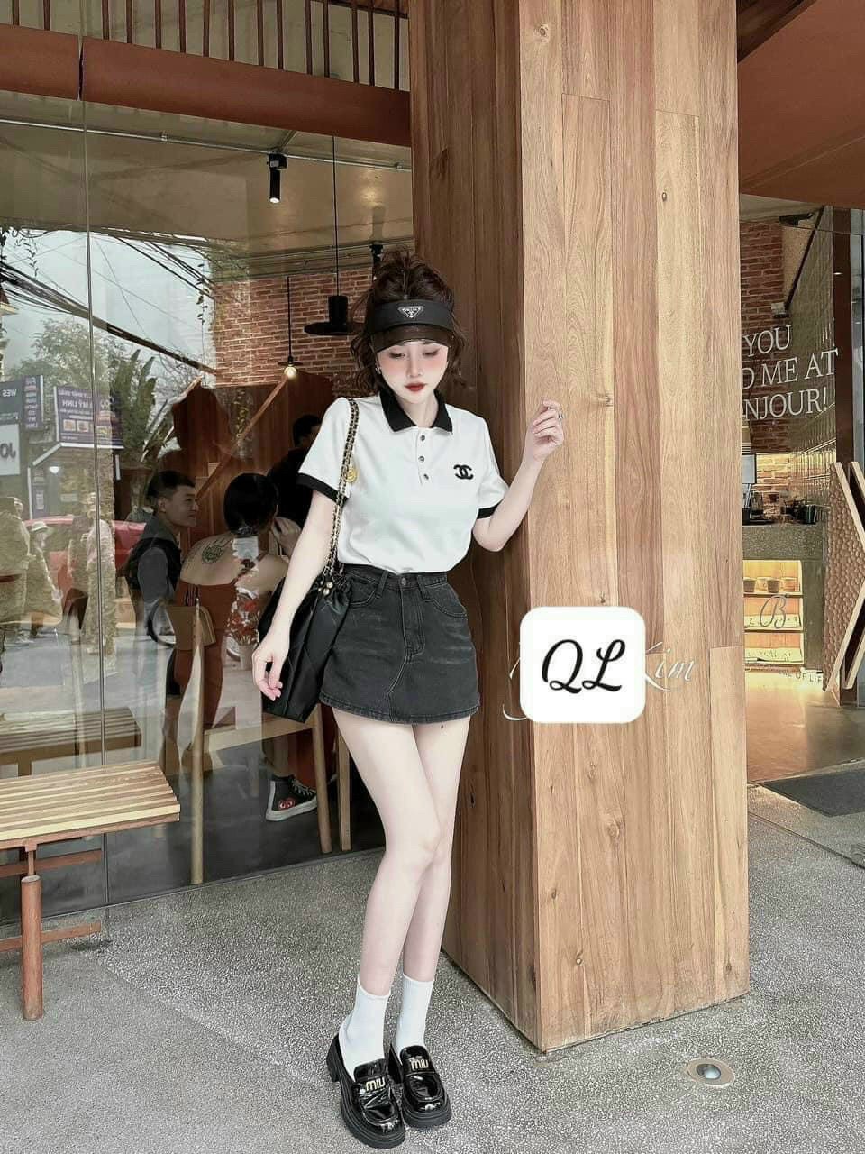 Áo polo nữ cá sấu loại 1 áo cá sấu viền tay trắng