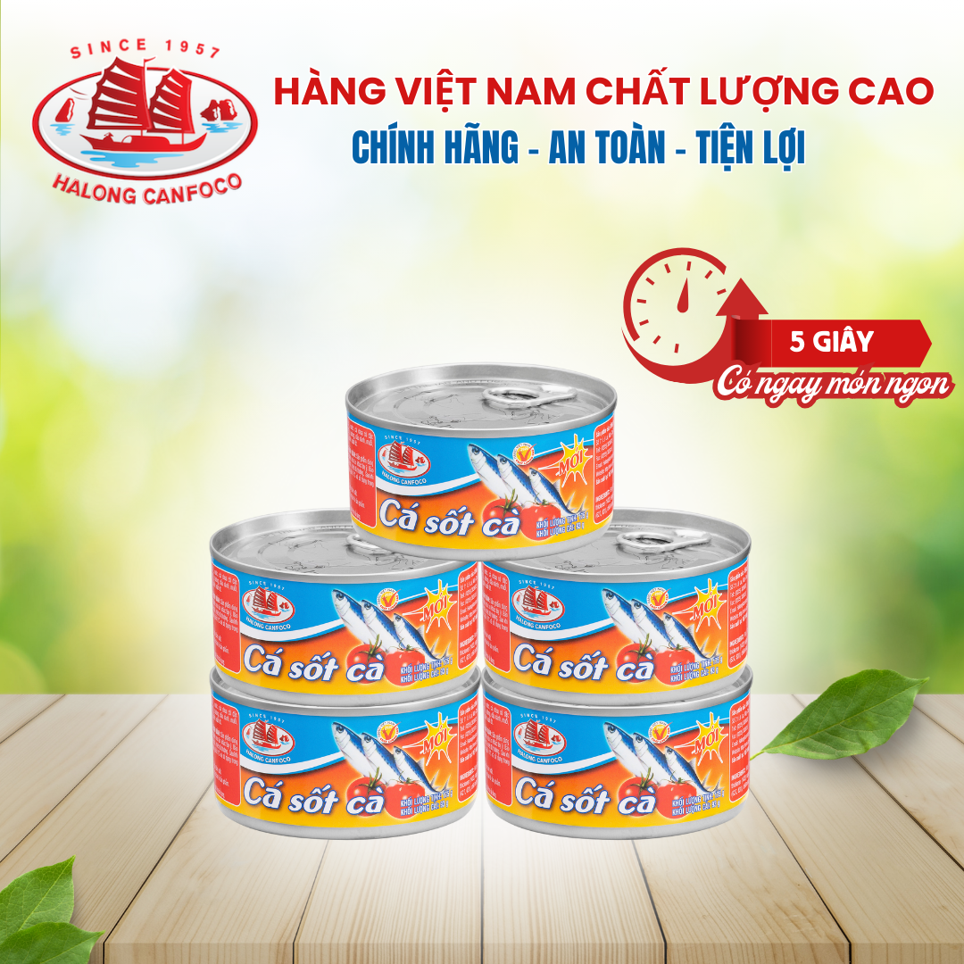 Combo 5 hộp Cá sốt cà 175g - Đồ Hộp Hạ Long