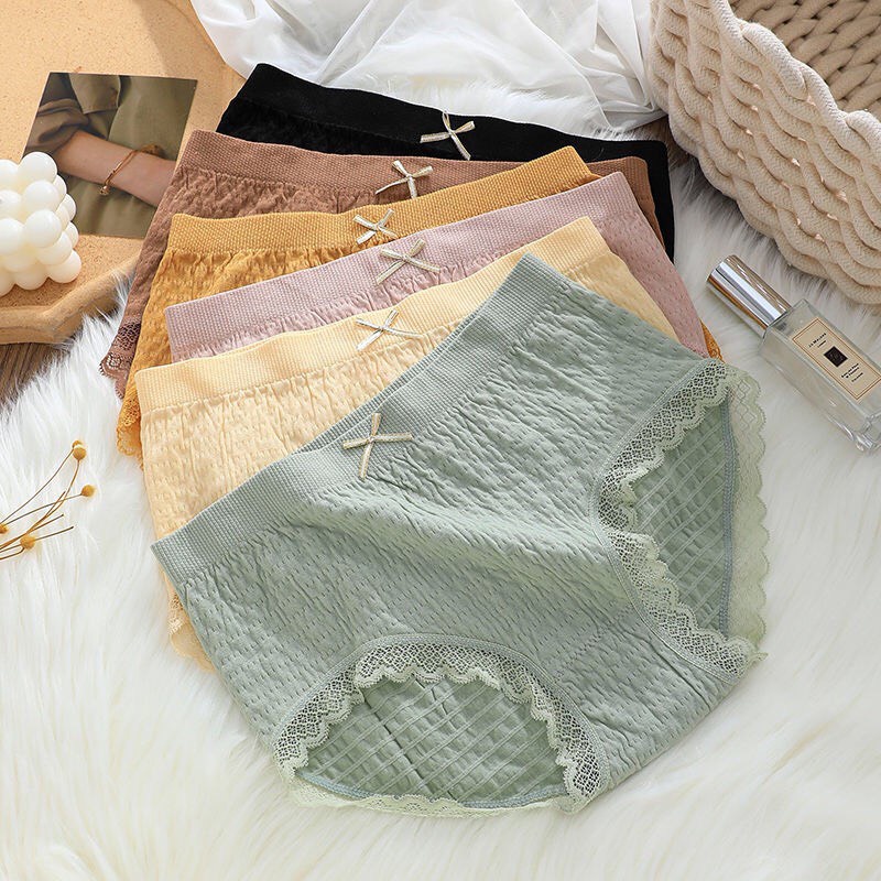Combo 10 Quần lót nữ dệt kim cotton kháng khuẩn thoáng mát