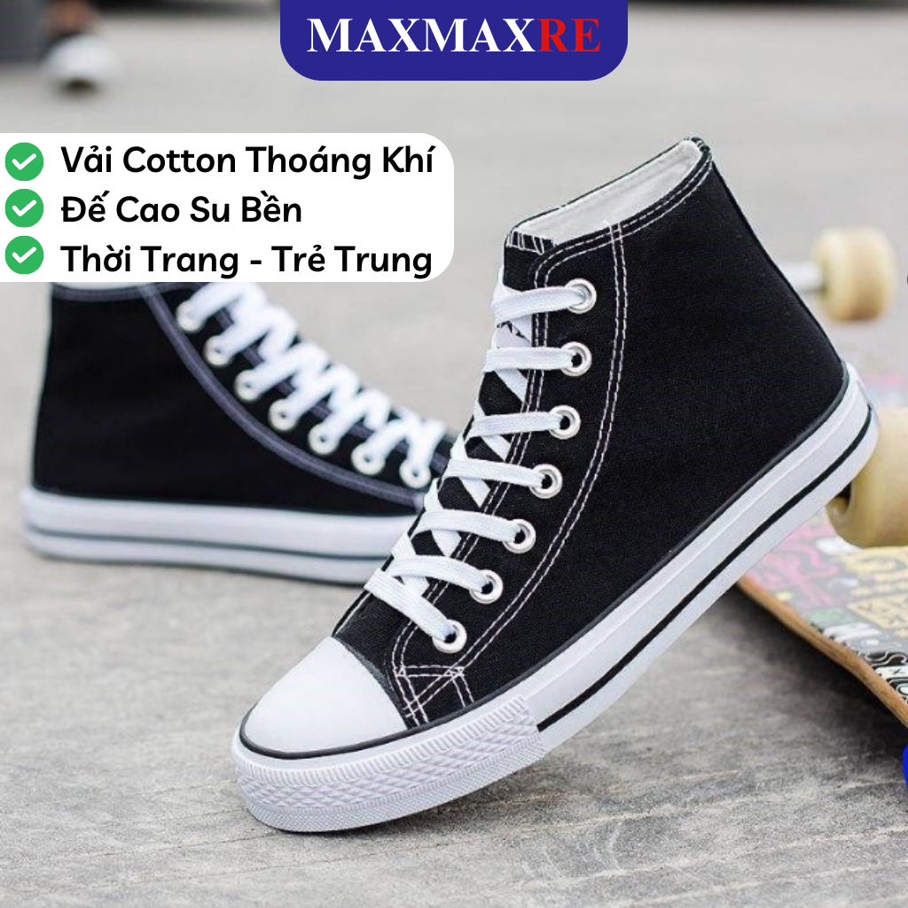 Giày thể thao nam nữ all sport cao cổ kèm dây buộc, giày đôi nam nữ hothit