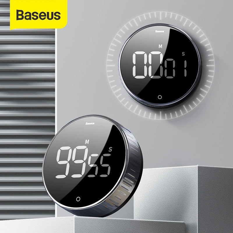Đồng Hồ hẹn giờ đếm ngược có âm thanh Baseus Heyo Rotation Countdown Timer