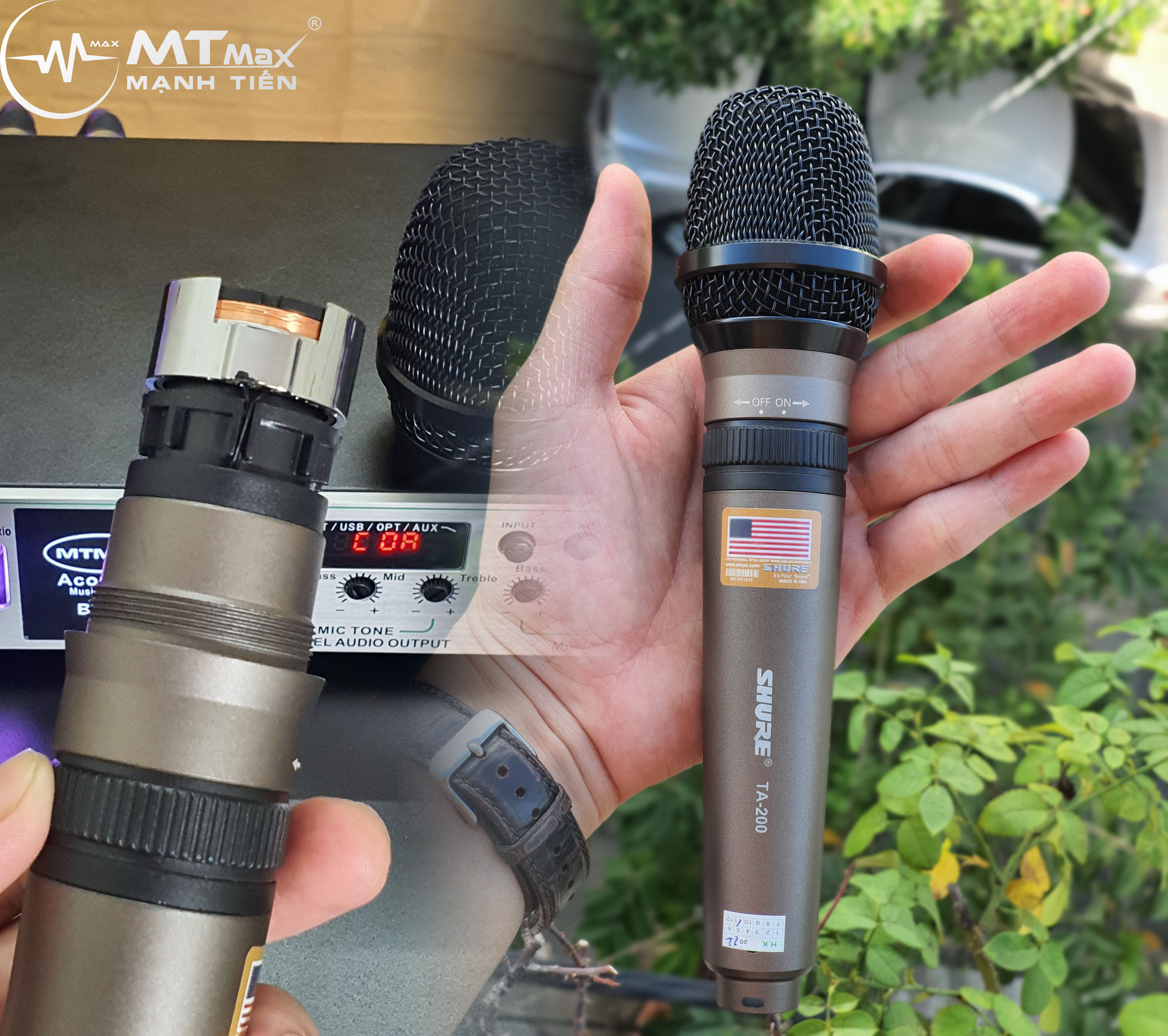 Micro có dây hát karaoke shure ta-200, micro có dây hàng bãi công nghệ mỹ bắt âm tốt siêu nhạy chống hú bảo hành 12 tháng