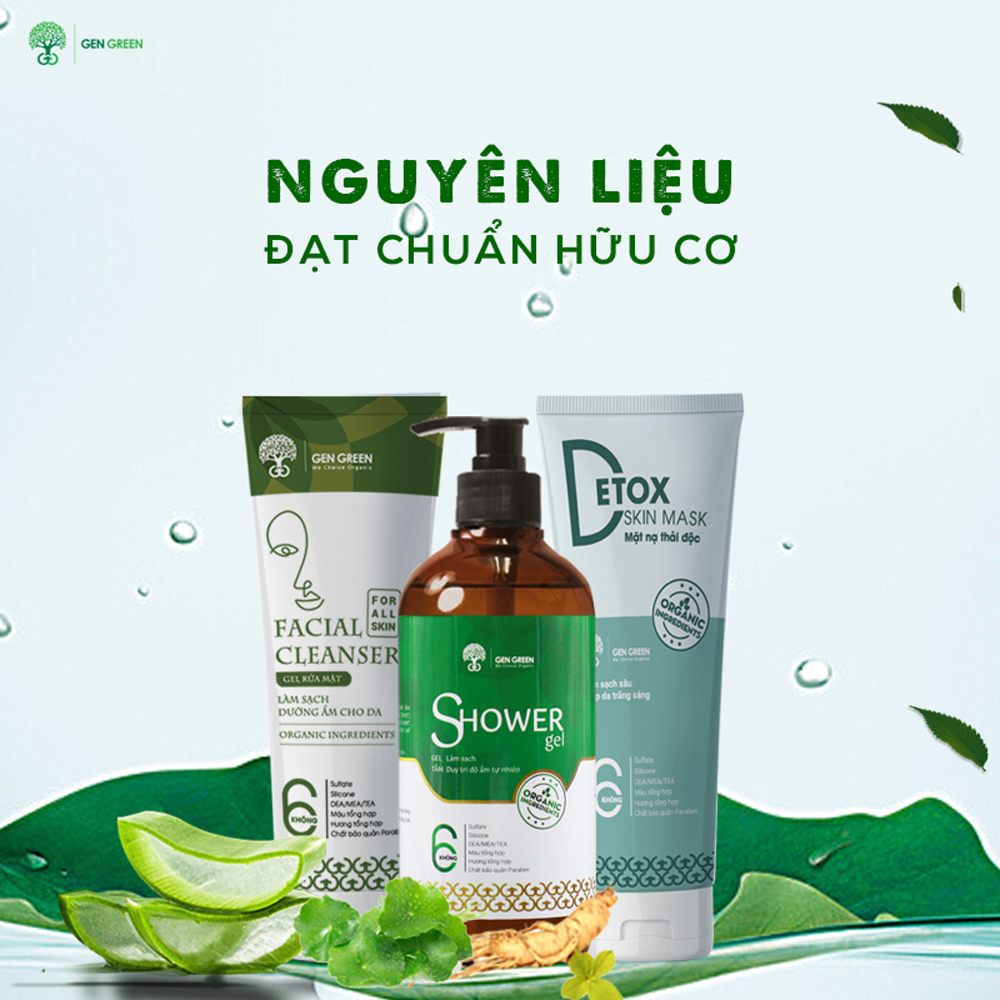 Bộ chăm sóc da hữu cơ gengreen dành cho da thường skin care