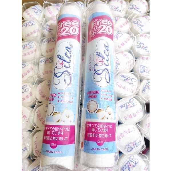 Bông tẩy trang cao cấp silca nhật bản 140 miếng