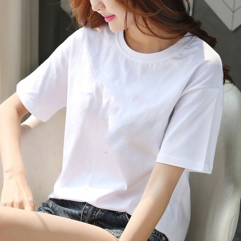 Giá sỉ áo thun nữ from rộng quảng châu unisex vải trơn đẹp vải dày thoáng mát giá rẻ 1k