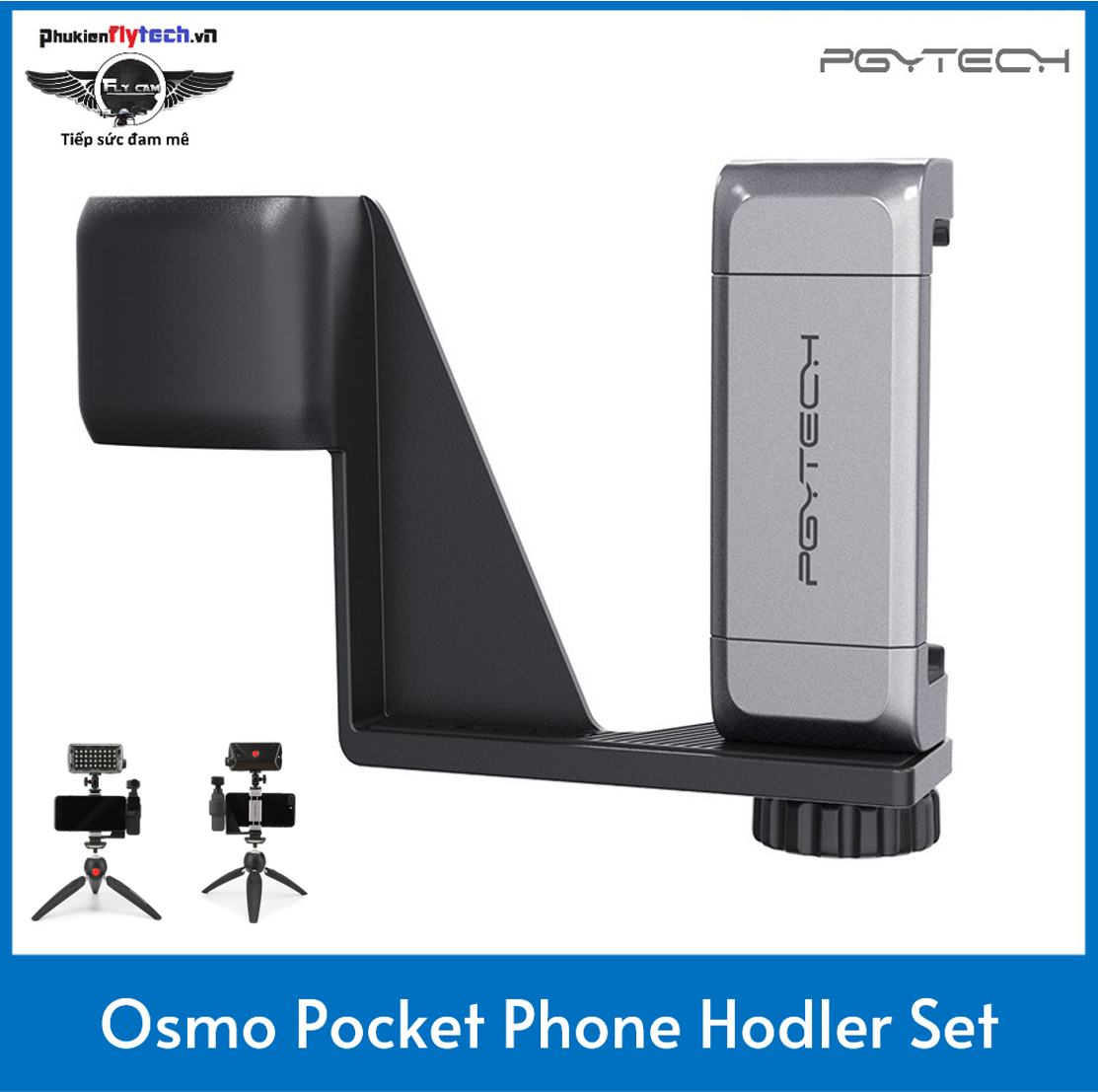 Bộ gắn điện thoại với Osmo Pocket - PGYtech Osmo Pocket Phone Hodler set - PGYTECH - Giúp gắn điện điện thoại với Osmo Pocket thuận tiện cho việc quay ghi hình - Chất liệu chắc chắn, được thiết kế vừa vặn cho người sử dụng