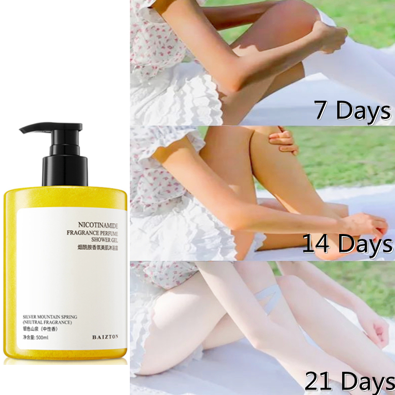 Sữa tắm Niacinamide sữa tắm trắng da body wash 500g Sữa tắm trắng da làm trắng da Hương thơm lâu dài