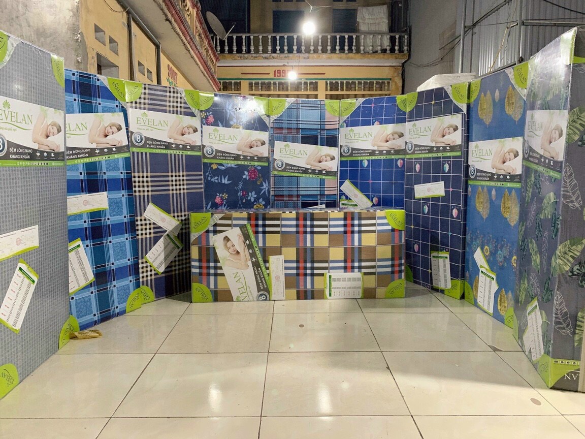 đệm bông ép EVELAN chính hãng,đệm gia đình,đệm ngủ1m,1m2,1m5,1m6,1m8