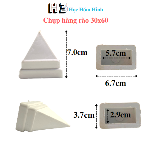 Combo 10 chụp mác hàng rào 30x60 nhựa học hóm hỉnh