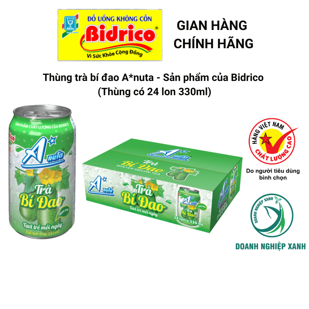Trà Bí Đao A*nuta ( Thùng 24 lon 330ml ) - Sản phẩm của Bidrico