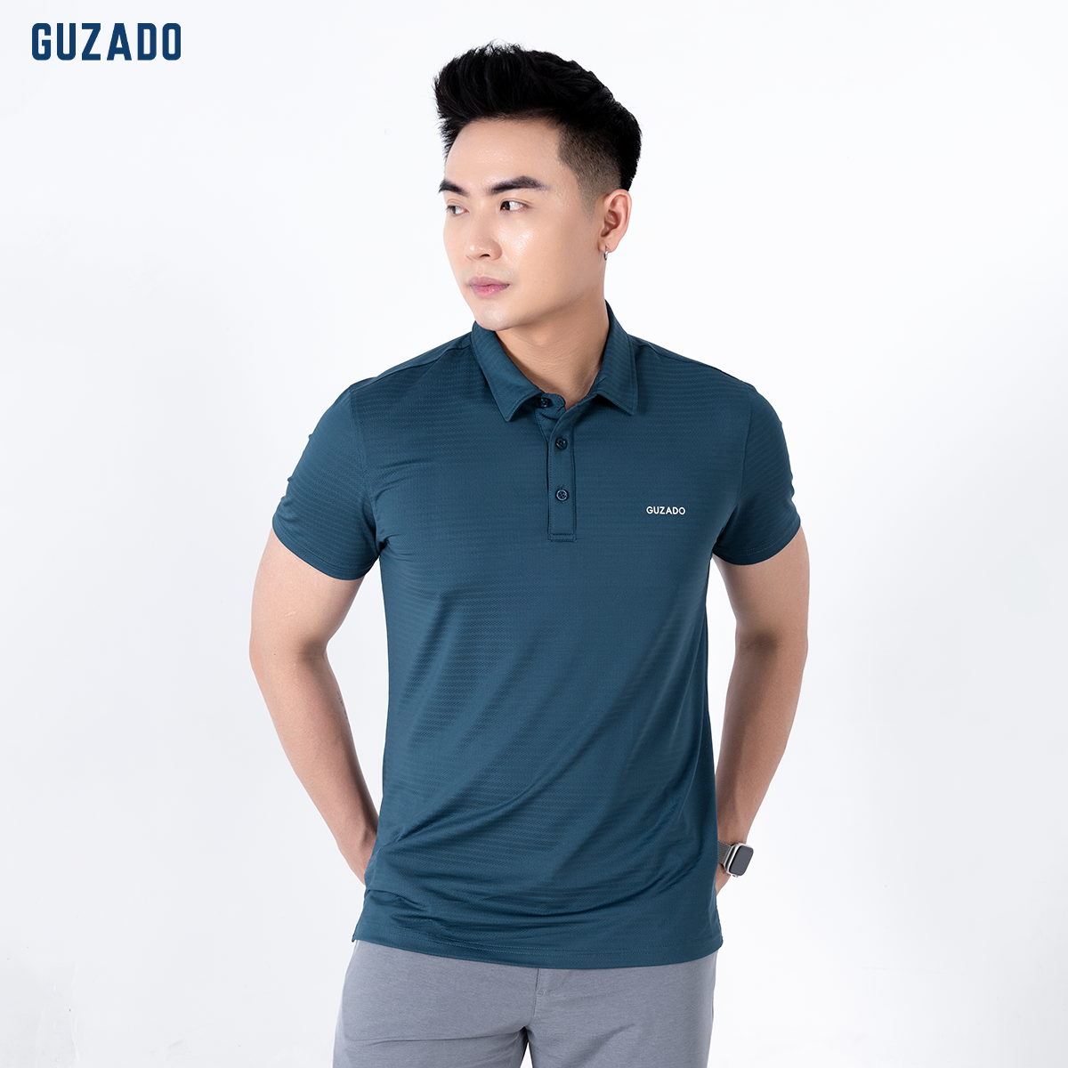 [MUA 3 GIẢM 15% SALE CUỐI THÁNG 6] Áo thun Polo thể thao nam Guzado, Chất AirCool điều hoà thoáng khí, Thoải mái khi mặc GPL01