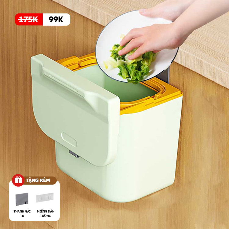 Thùng đựng rác thông minh nhựa - gài cánh tủ inoha r03