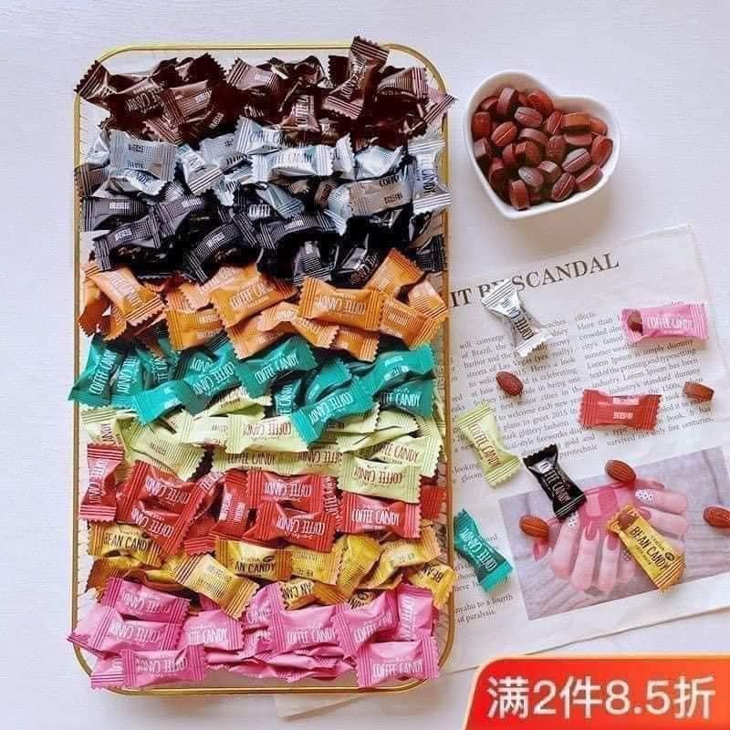 500g kẹo cà phê coffee candy đài loan - kẹo cà phê không đường, ít đường, bạc xỉu, cacao