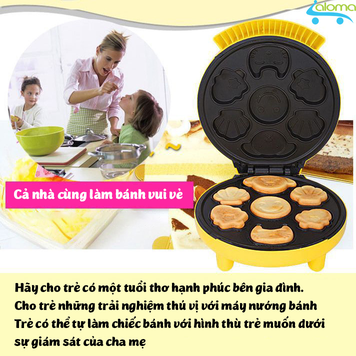 Máy nướng làm bánh 7 khuôn hình thú ngộ nghĩnh KK-03 - Làm bánh nướng thơm ngon bổ dưỡng ngay tại nhà
