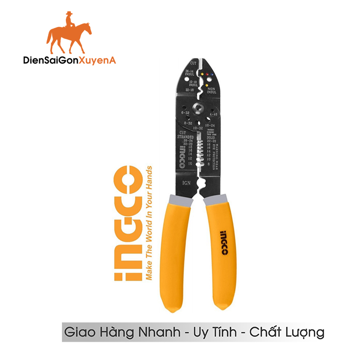 Kìm tuốt dây điện đa năng 8.5inch 215mm INGCO HWSP851 - Total THT15851