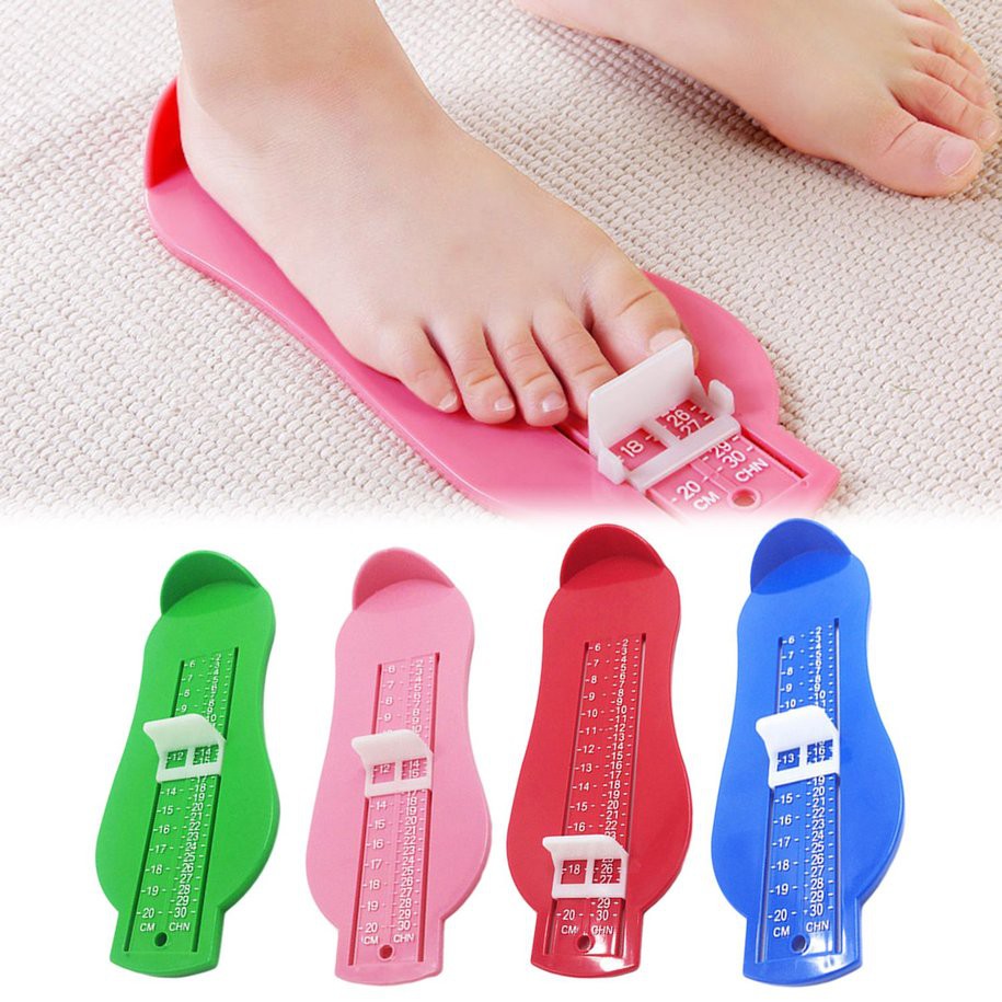 Thước đo, dụng cụ đo kích thước chiều dài bàn chân cho bé kunbe, hỗ trợ đo chân trẻ em để chọn giày dép chính xác - giao màu ngẫu nhiên