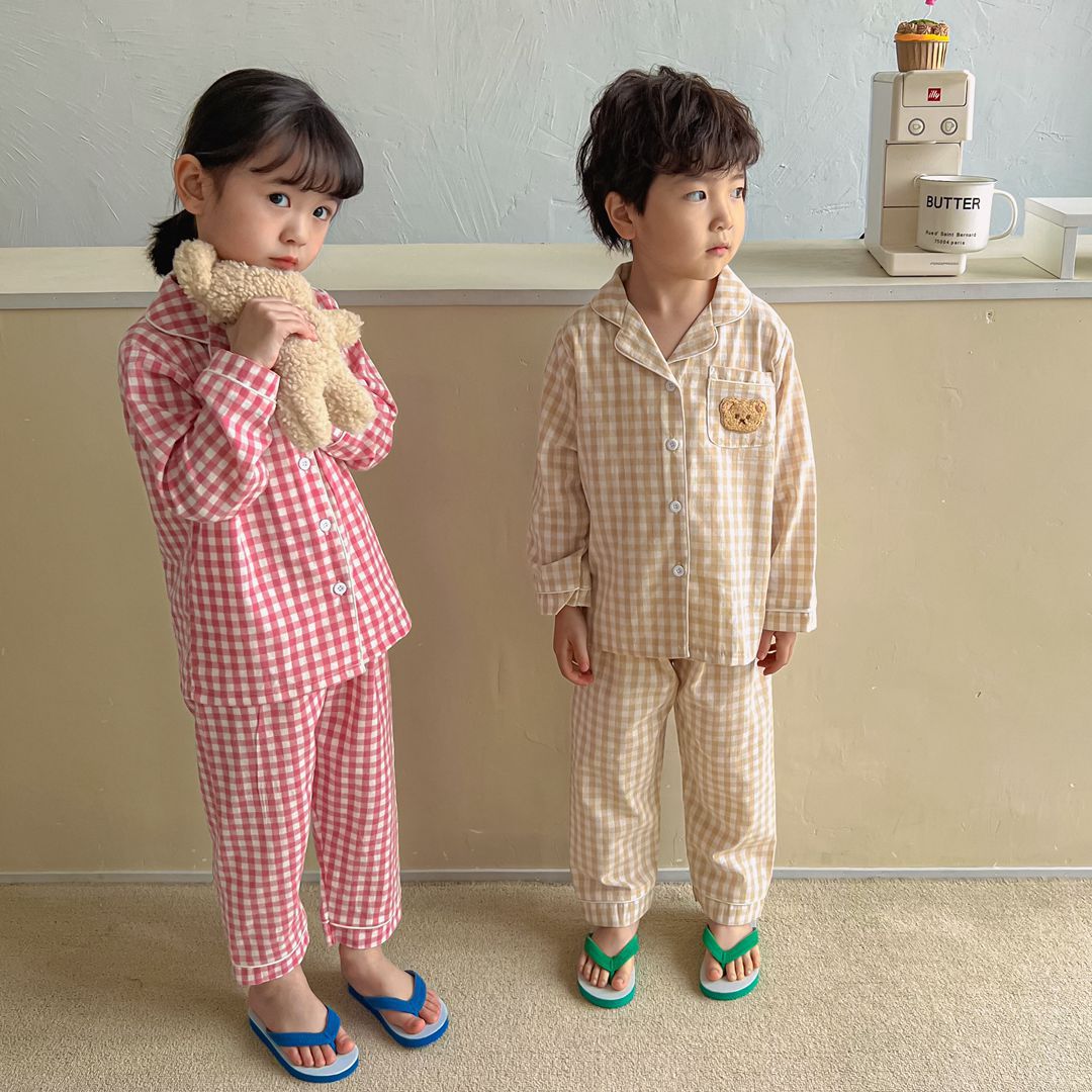 Bộ Ngủ Pijama Phong Cách Hàn Quốc Cho Bé Trai Bé Gái Chất Liệu Kate Thái Mát Lạnh Mặc Mùa Hè Siêu Mát Cực Thích Đồ Ngủ Cho Bé/ Đồ Mặc Nhà Cho Bé TenKids Store