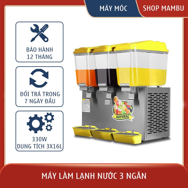 Máy làm lạnh đồ uống 3 ngăn - làm mát nhanh đồ uống - công suất cao tiết kiệm điện-Thiết bị máy móc pha chế
