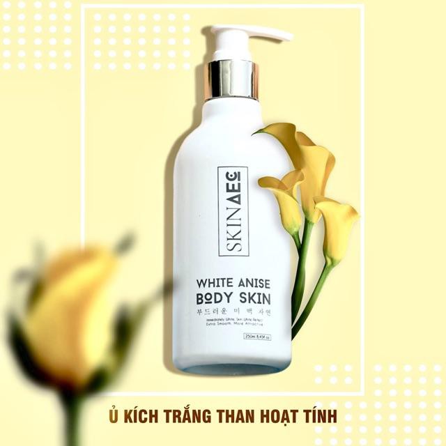 SỮA TẮM KÍCH TRẮNG THAN HOẠT TÍNH SKIN AEC WHITE ANISE BODY SKIN 250ml