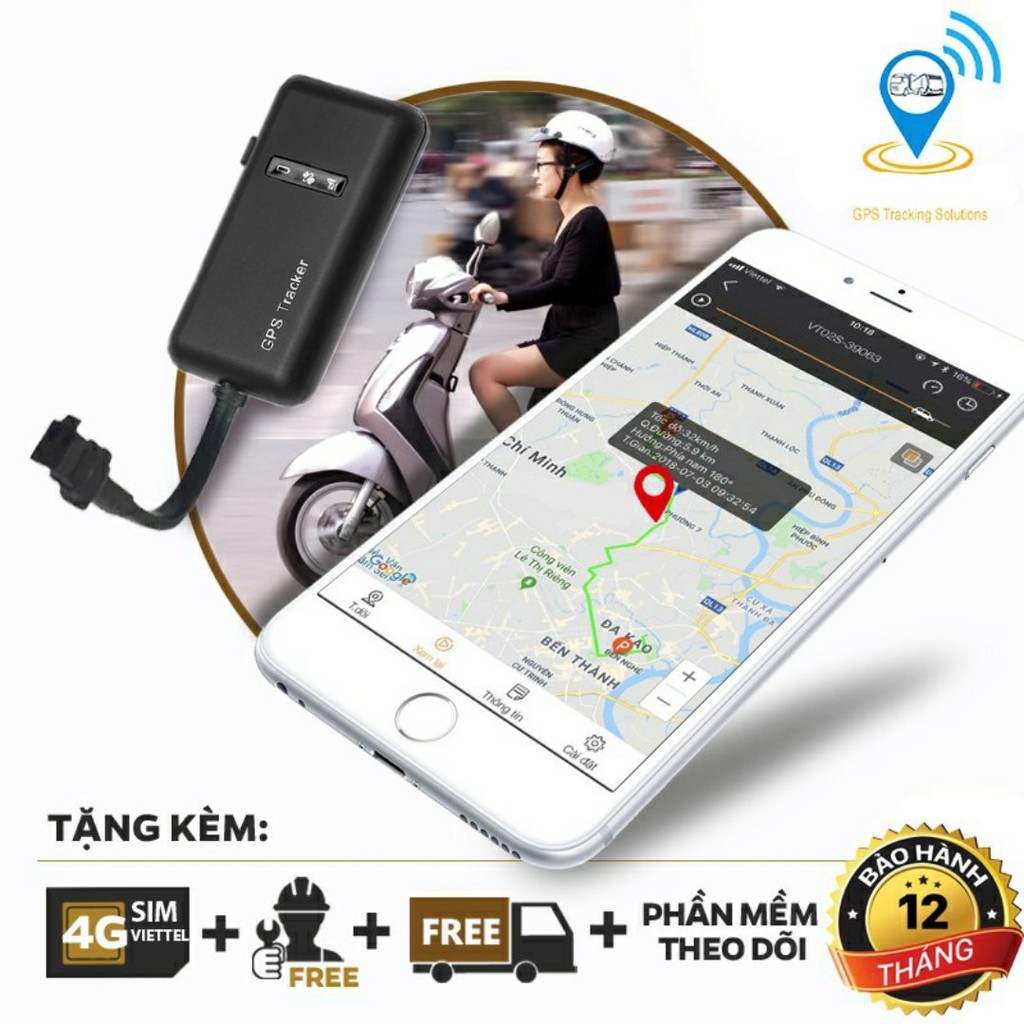 Thiết bị theo dõi phương tiện gt02v6- tiếng việt, miễn phí nền tảng trọn đời