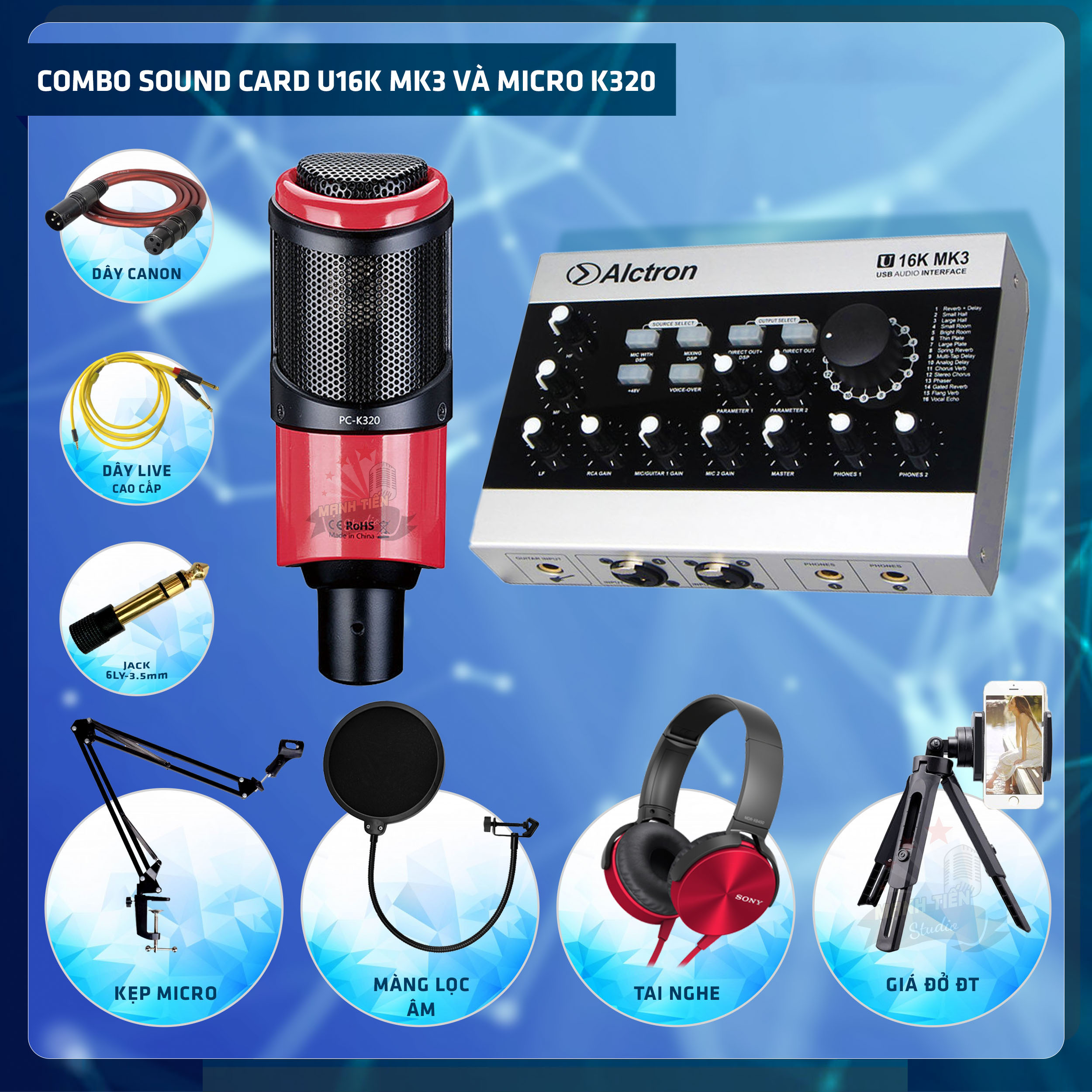 [Livestream] Full Combo Soundcard Alctron U16K MK3 + PC-K3200, Tương Thích Đa Thiết Bị, 16 Hiệu Ứng 