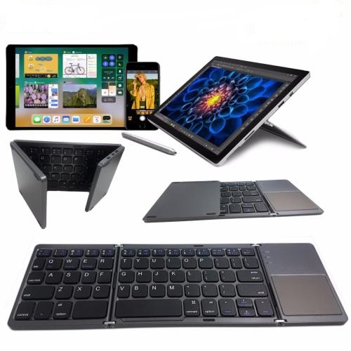 Bàn phím không dây Bluetooth gấp gọn có di chuột