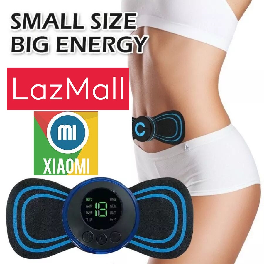 LazMall Xiaomi Thông Minh Máy Massage Xung Điện Cổ Vai Gáy, Bắp Tay, Lưng Hình Cánh Bướm - Máy Massage 8 Chế Độ 19 Cường Độ Giảm Đau Nhức Hiệu Quả, Máy Massage Cổ Vai Gáy Xung Điện - Miếng Dán Tiện Lợi