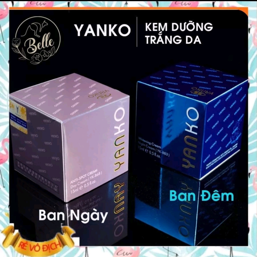Kem dưỡng trắng da kem nền kem yanko kem dưỡng trắng ban ngày & kem dưỡng trắng đêm loại bỏ nám chính hãng cho mọi loại da mặt, mọi độ tuổi dưỡng kem yanko đài loan chính hãng