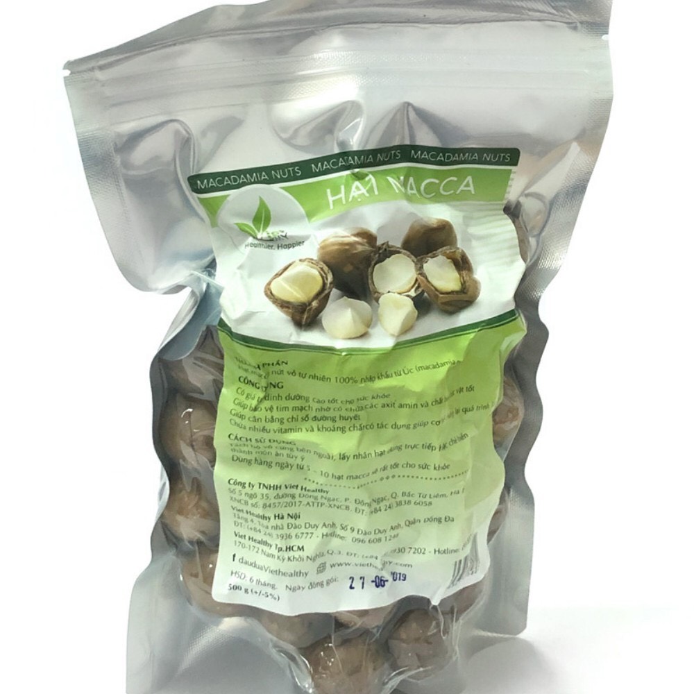 Hạt macca nứt vỏ nhập khẩu úc - bịch 500g