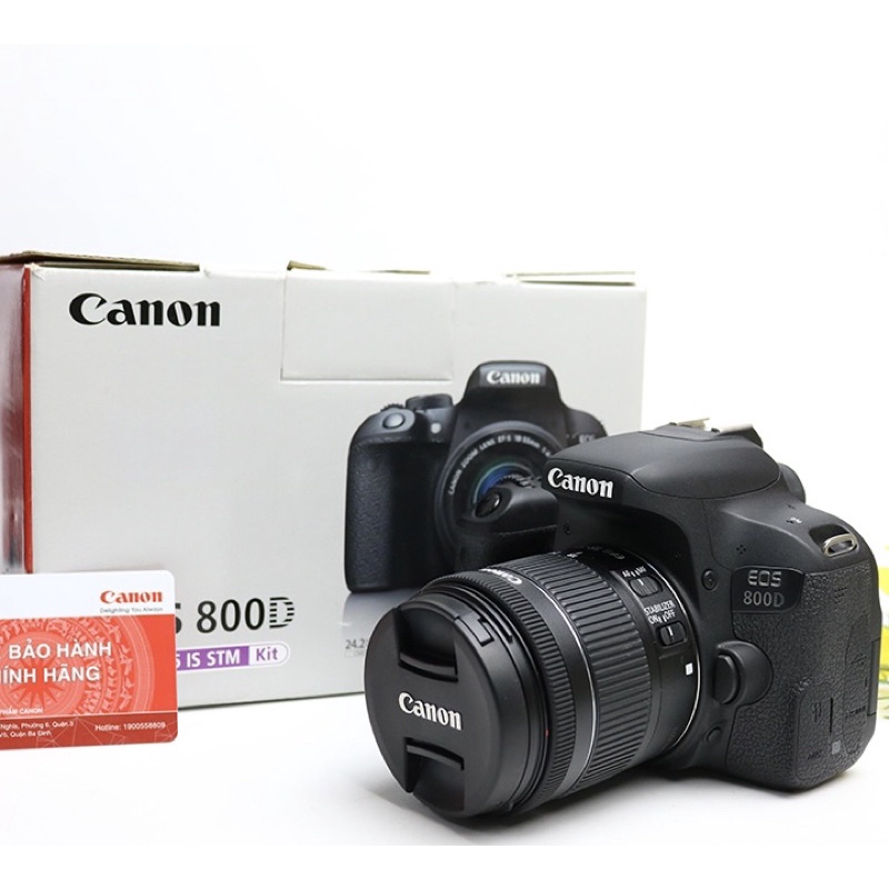 Máy ảnh canon 800d kèm 18-55stm full box hàng đẹp 99%