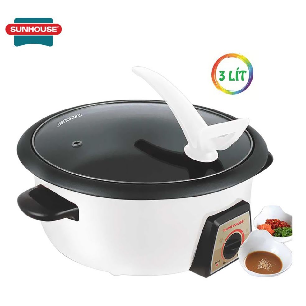 Nồi lẩu điện 3 lít sunhouse shd4521 - trắng