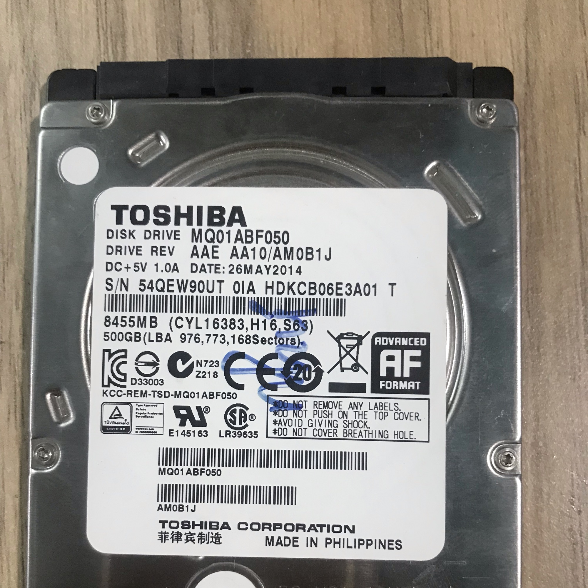 Ổ cứng laptop 500Gb tháo máy bh 12 tháng