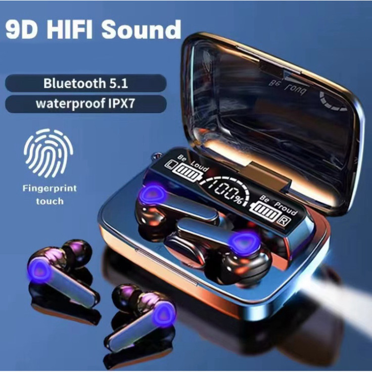 Tai nghe Bluetooth không dây, Tai nghe hiển thị LEDTWS HiFi Giảm tiếng ồn chống mồ hôi với tai nghe micro đẳng cấp