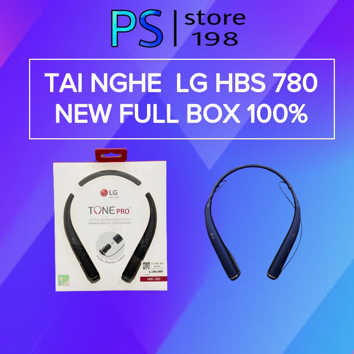 tai nghe LG HBS 780 mới nguyên seal 100% và tai nghe LG HBS 780 cũ không hộp