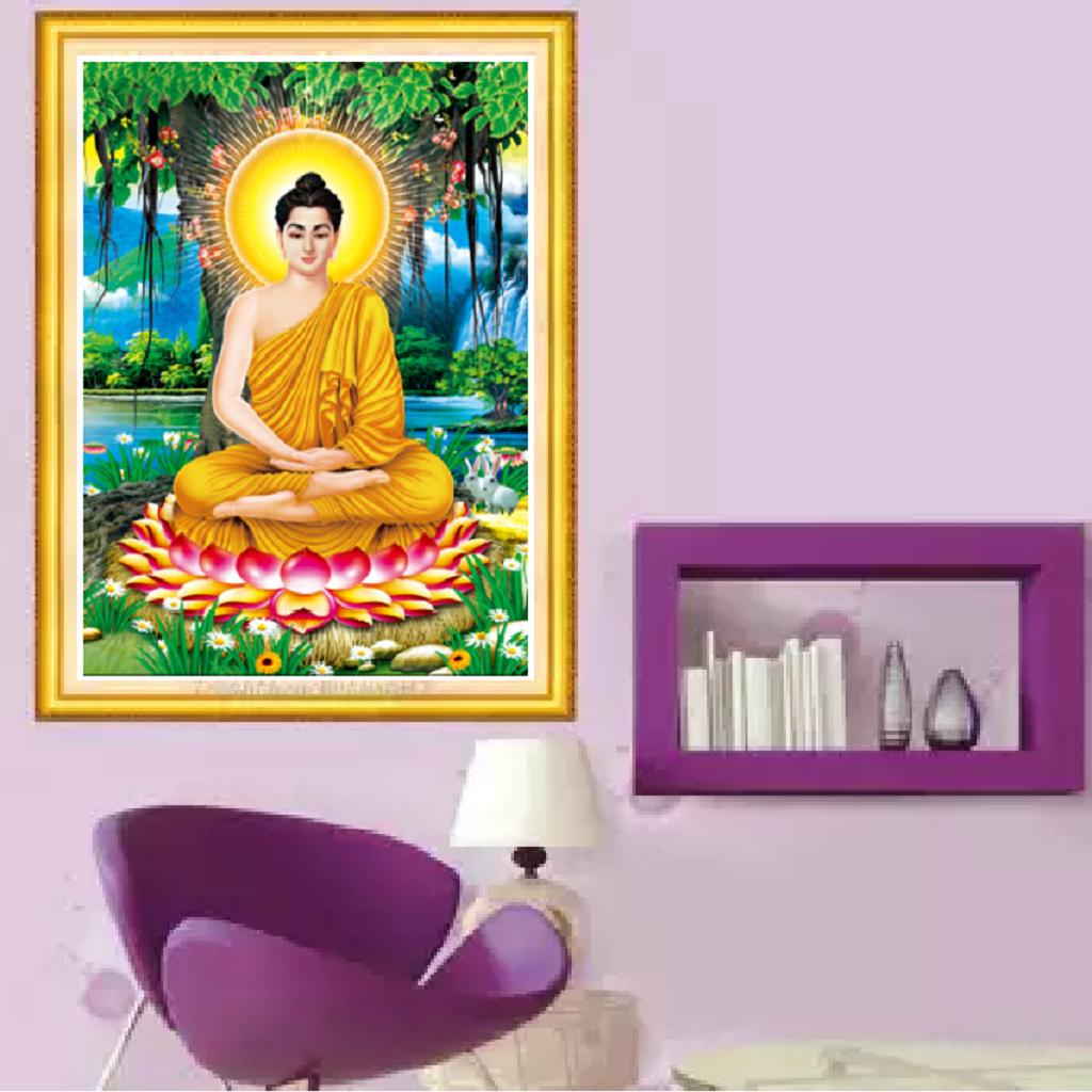 Tranh đính đá phật thích ca mâu ni lv047 - kt 50*65cm